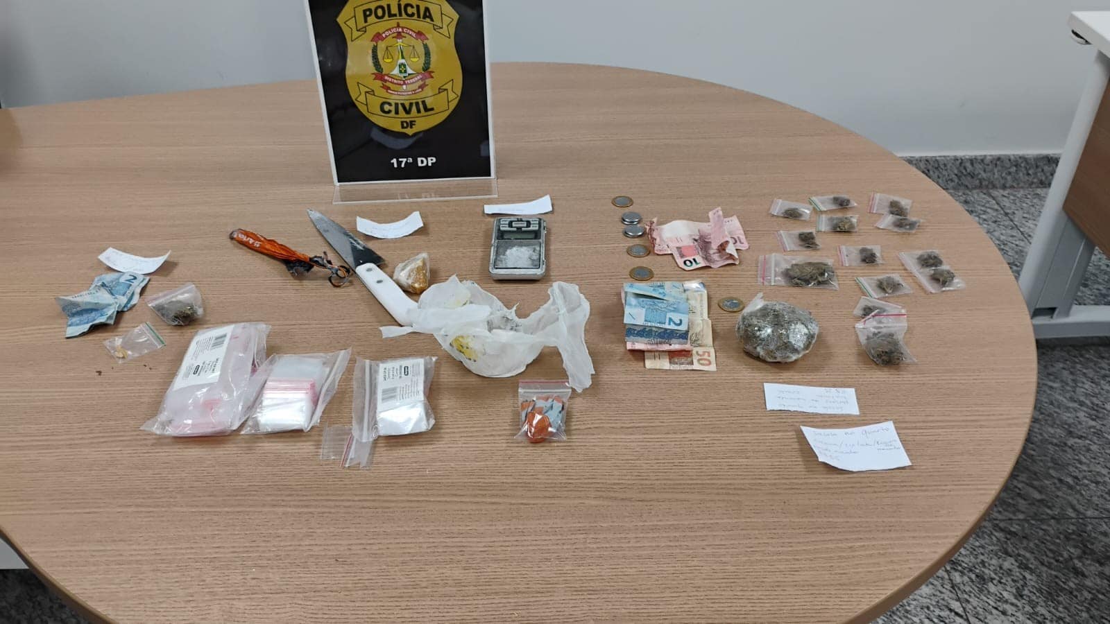 Um homem foi preso em flagrante por tráfico de drogas em Taguatinga