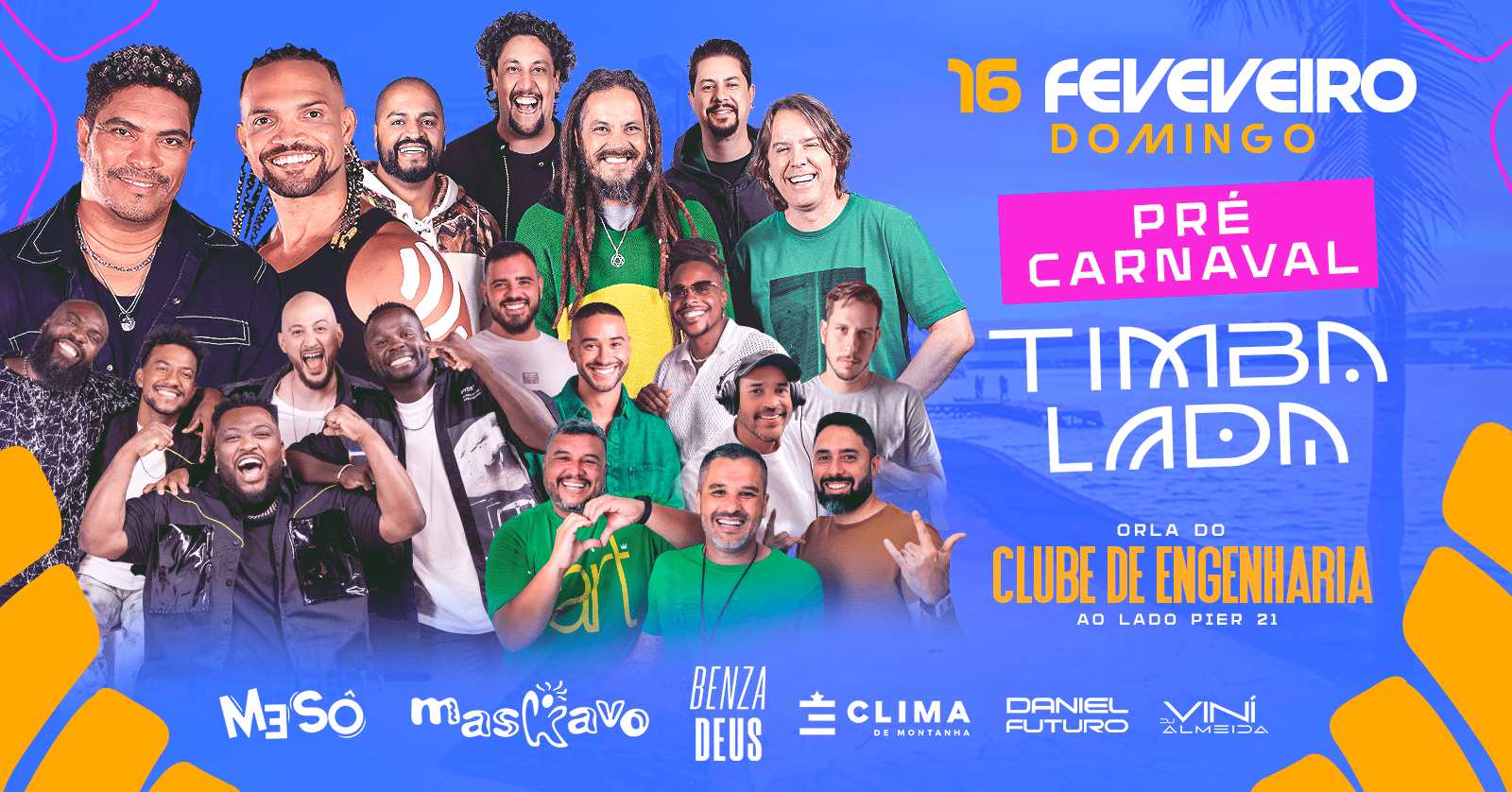 Brasília recebe evento de pré-carnaval com Timbalada, Maskavo, Mesô, BenzaDeus e Clima de Montanha