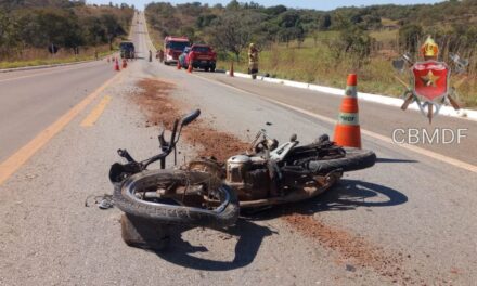 Motociclista morre em acidente com carro na BR-251, no DF