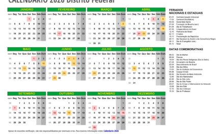 Veja lista de feriados e pontos facultativos para 2026 no DF